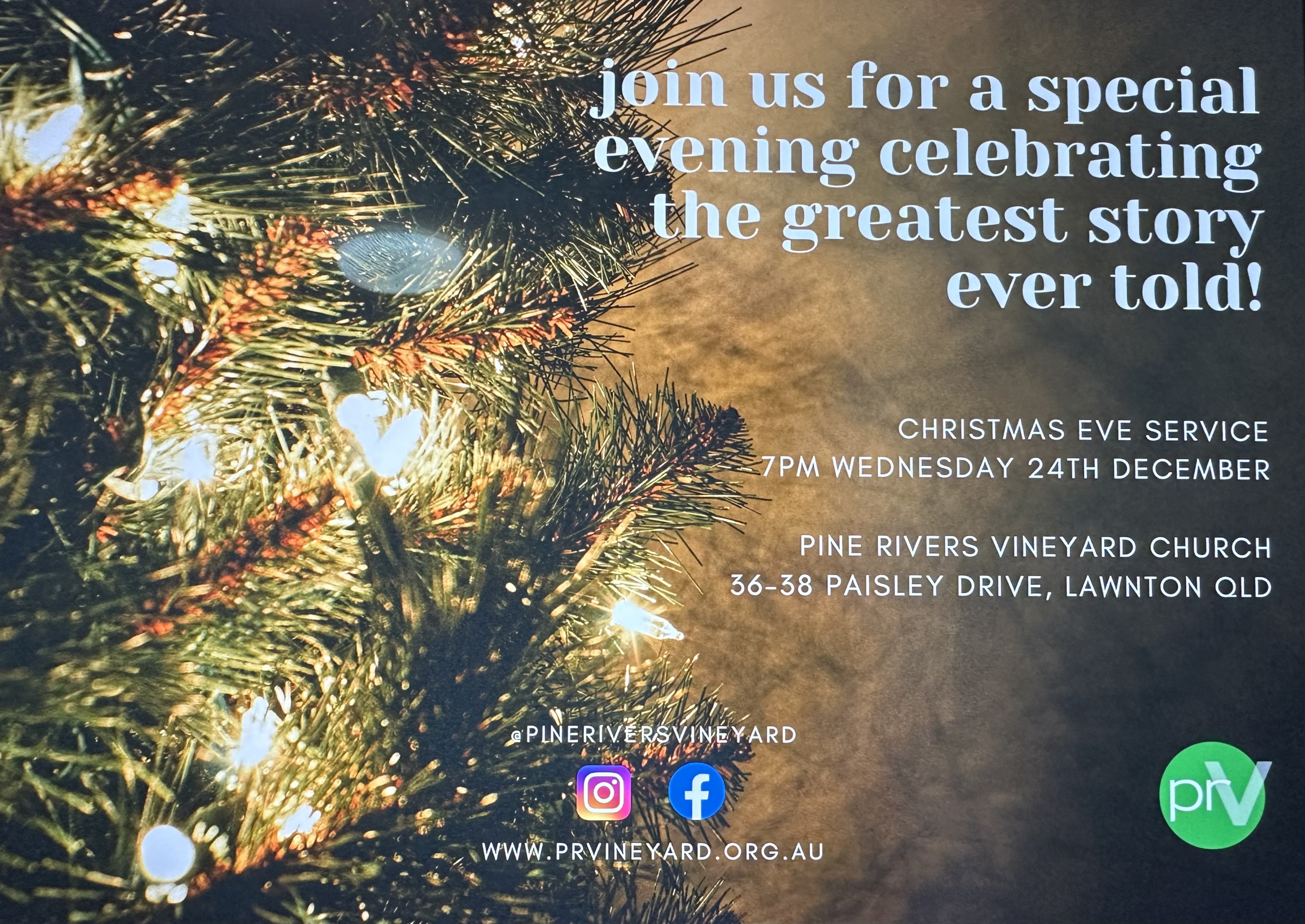 Event image for: CHRISTMAS EVE at Pine Rivers Vineyard Church